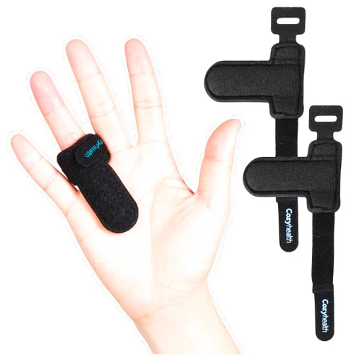 Cozyhealth Trigger Finger Splint(2 Pack)Support Brace for Middle, Ring, Index, Thumb and Pinky Straightening Curved, Bent, Locked Stenosing Tenosynovitis Hands Tendon Lock Release Stabilizer Knuckle Wrap (Medium)