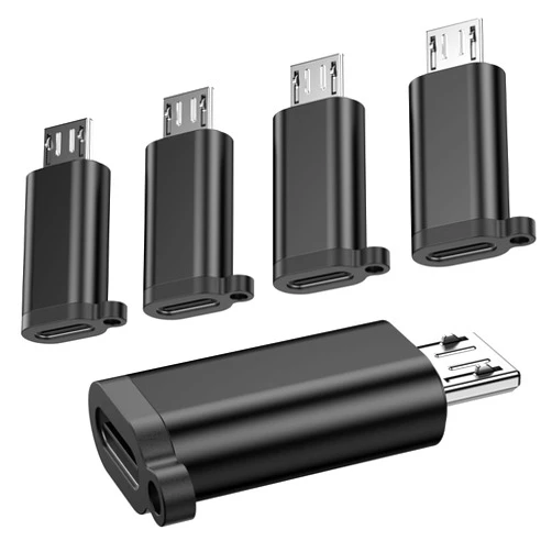 Fidioto Micro USB to USB-C Adapter,Type C Female to USB Micro Male Convert Connector Support Charge & Data Compatible with Samsung Galaxy S6 S7 S7 Edge, Kindle Ps4 and Micro USB Devices(5 Pack)