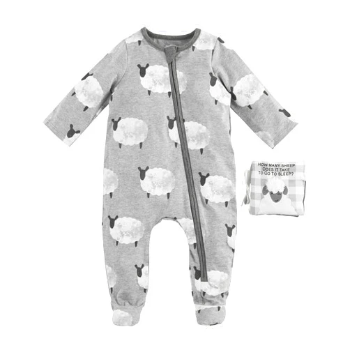Mud Pie Children's Sheep Sleeper & Book Set