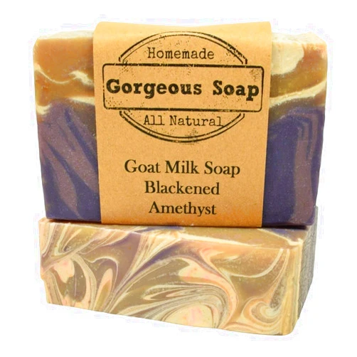 Handmade Blackened Amethyst Goat Milk Soap - All Natural Soap, Handmade Soap, Homemade Soap, Handcrafted Soap