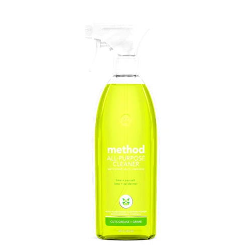 Method All-Purpose Cleaner Spray, Lime + Sea Salt, Plant-Based and Biodegradable Formula Perfect for Most Counters, Tiles, Stone, and More, 28 oz Spray Bottles, (Pack of 1)