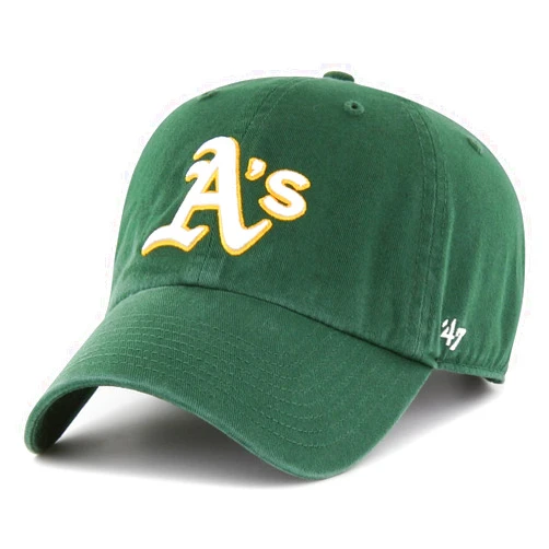 47 MLB Oakland Athletics '47 Clean Up Adjustable Hat, Dark Green, One Size