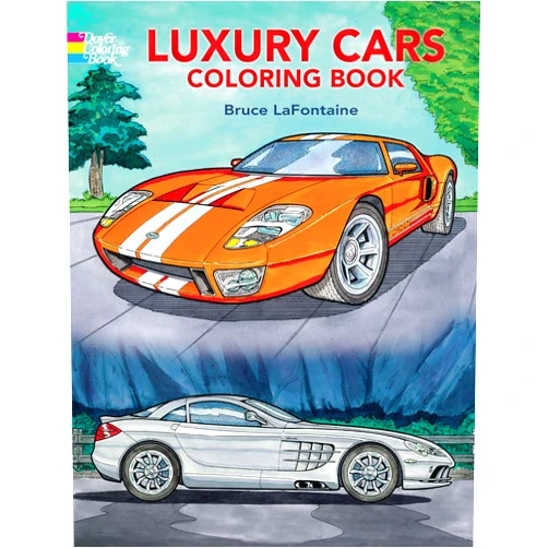 Bruce LaFontaine Luxury Cars Coloring Book (Dover Planes Trains Automobiles Coloring)