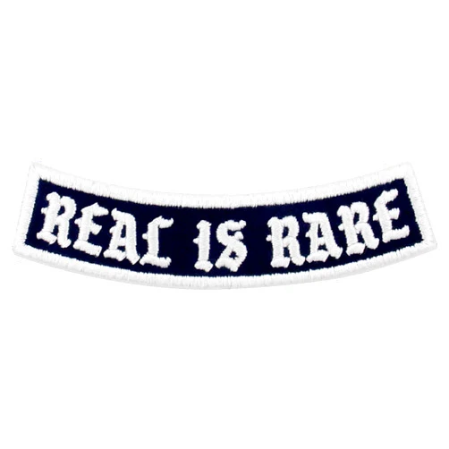 EmbTao Real is Rare Patch Embroidered Biker Applique Iron On Sew On Emblem
