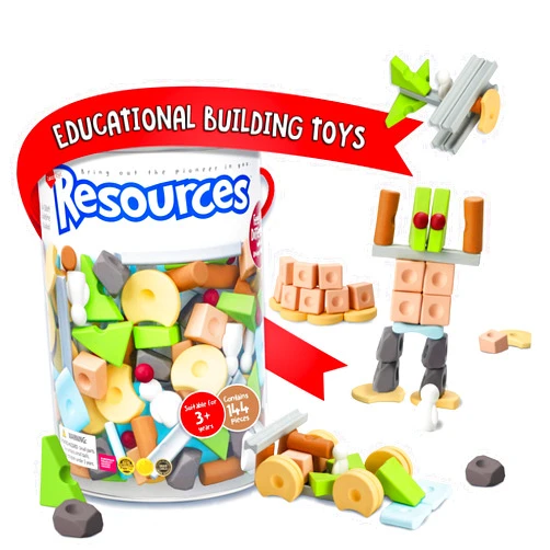 Taksa Toys Nature-Inspired Unique Reggio Emilia Learning Toys, Preschool Resources for Fine Motor Skills, Educational Building Blocks for Kids, Montessori Toys for 4 5 6 7+ Ages, Expert Pack 144 Pcs