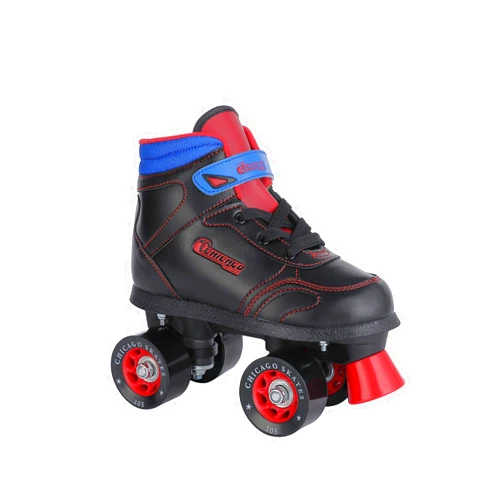 Chicago Skates Boys Sidewalk Roller Skate - Black Youth Quad Skates