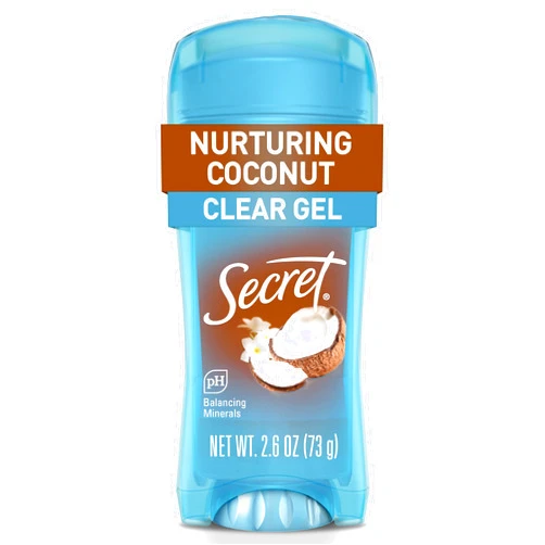 Secret Fresh Antiperspirant Deodorant for Women, 72hr Breathable Sweat & Odor Protection, Instant Freshness & Gentle, PH Balancing Minerals, Clear Gel, Nurturing Coconut Scent, 2.6 oz