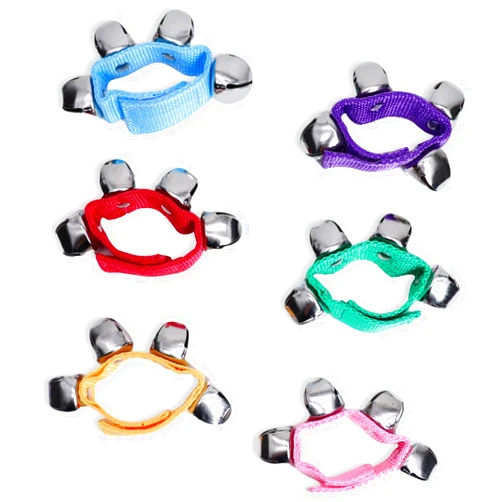 Generic 6 PCS Percussion Instruments, Wrist Bells Jingle Bells Musical Rhythm Toys