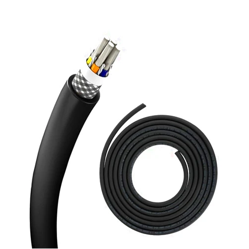 Zhong Hua Jiang 18AWG 18/4 4 Core Shielded Chain CNC Wire (50FT) UL2464 Tinned Copper Core Extreme Flexible 18 Gauge Cable Speaker Wire for CNC Router Machine, CNC VFD Spindle, Stepper Motor, 3D Printer