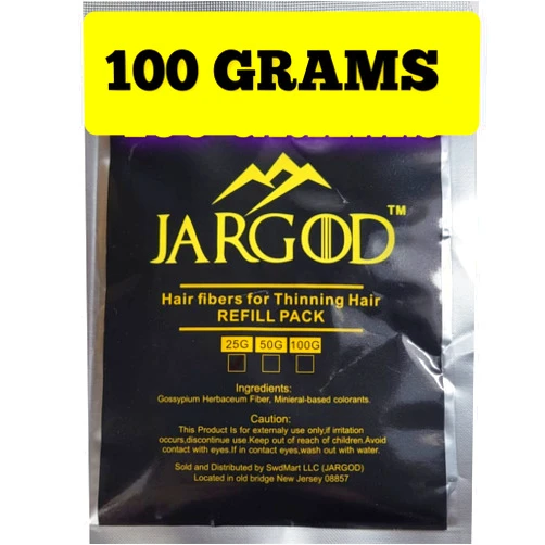JARGOD 100 Gram Hair Building Fibers - Refill Your Existing Fiber Bottle - Hair Filler Fibers - Hair Loss Concealer For Thinning Hair by JARGOD (Dark Brown)
