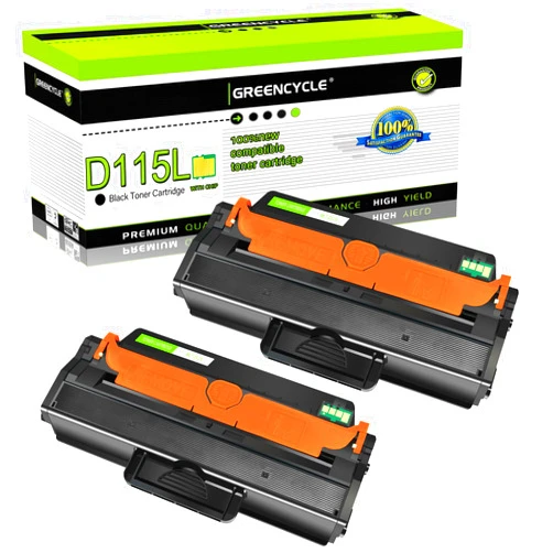 greencycle 2 Pack MLT-D115L D115L Black High Yield Toner Cartridge Compatible for Samsung Xpress SL-M2830DW SL-M2880FW SL-M2670 SL-M2620 SL-2620ND SL-2820DW SL-2820ND M2670FN M2670N M2870FD M2870FW