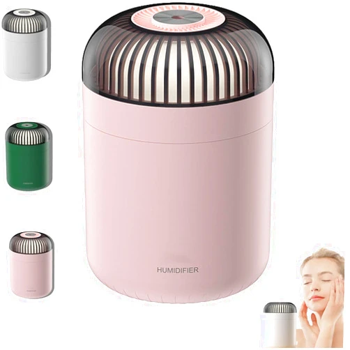 VQQTZZ Dreamzy Humidifier, Dreamzy Humidifiers for Bedroom, Dreamzy Streaming Light Humidifiers, Home Desktop Air Humidifier, 500ml Colorful Night Light Large Capacity Hydrating Mist Humidifier (Pink)