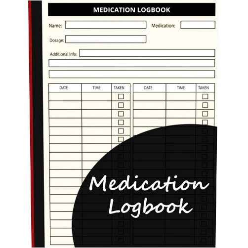 ERRB ERRB Medication Log Book: Simple Daily Tracker and Checklist Organizer for Medicine Administration, Personal Records, and Caregivers