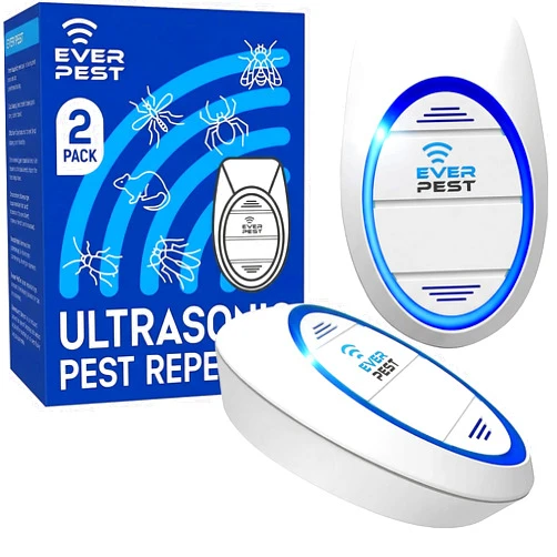Ever Pest Ultrasonic Pest Control Repeller (2-Pack) Plug in Flea Rat Roach Mosquito Cockroaches Rodent Spider Scorpion Fruit Fly Insect Indoor Plug Getter Robo Caminho 1