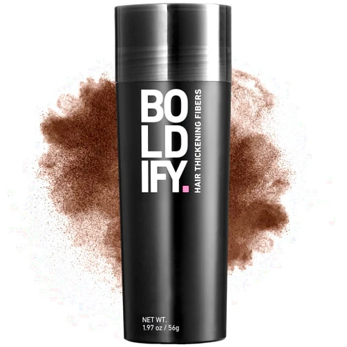 BOLDIFY Hair Fibers (56g) - Fill In Thinning and Fine Hair for an Instantly Fuller, Thicker Look - 14 Shades for Women & Men - Medium Brown