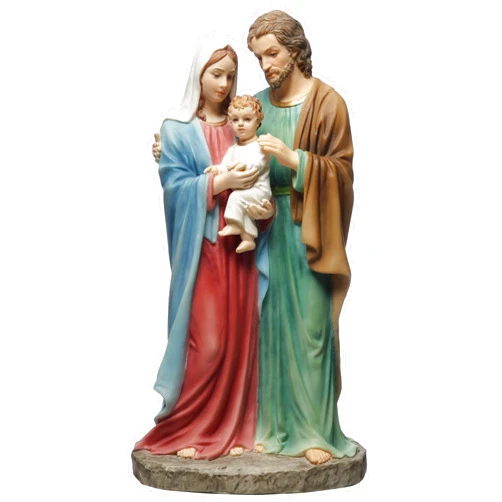 Veronese Design 6 1/8 Inch Holy Family Joseph Mary with Infent Jesus Polyresin Hand Painted Figurine Religious Sculpture