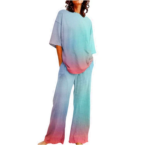 JZANHGAS Comfy Pajamas,Women's Plus Size Comfortable Sleepwear Set 2024 Loose and Fashionable Casual Clothing