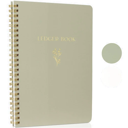 ZICOTO Easy to Use Accounting Ledger Book - The Perfect Expense Tracker Notebook for Your Small Business - Simplified Personal Finance Checkbook, Income and Expense Log Book