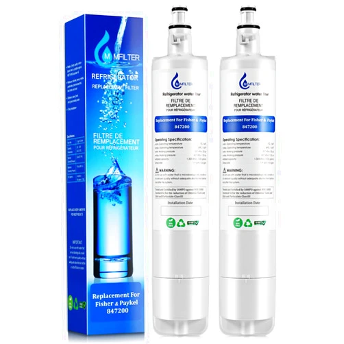 MMFILTER 847200 Water Filter Replacement for Fisher & Paykel 847200 Compatible with Fisher & Paykel Refrigerator Model Number E522, E422, E402, 2 Pack