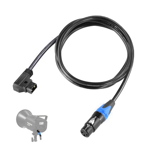 NEEWER D Tap Male to 3 Pin XLR Female Power Cable 6ft/1.8m for Continuous Video Lighting Power Supply by V Mount Batteries, Only for NEEWER FS150 FS150B FS230 FS230B LED Video Light, NC009