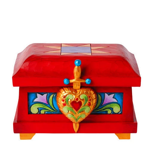 Enesco Disney Traditions Collection by Jim Shore Snow White The Evil Queen's Decorative Trinket Box- Stone Resin Hand Painted Crafted Collectible Disney Villains Jewelry Box Home Decor, 3.5 Inch