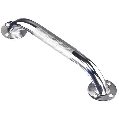 Carex Textured Grab Bars for Bathtubs and Showers - Grab Bars for Bathroom Safety - 12 inch Durable Stainless Steel Shower Handle Serves as Handicap Grab Bar and Elderly Assistance Products