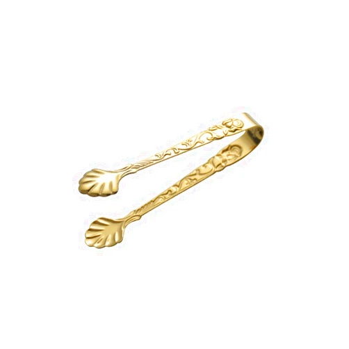 MNBD Party Stainless Steel Dessert Coffee Bread Bar Utensil Kitchen Accessories, Ice Tongs Food Serving Clip, Cube Sugar Tongs(gold)