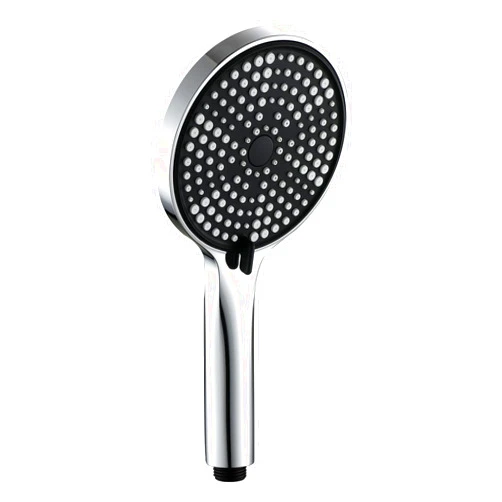 Besfocet Multi-function High Pressure Shower Head with Handheld, Powerful 156-Outlet Holes Handheld Shower Heads with Handheld Spray, Huge 6-Inch Face, Handheld Shower Head Only (Luxury Polished Chrome&Black)
