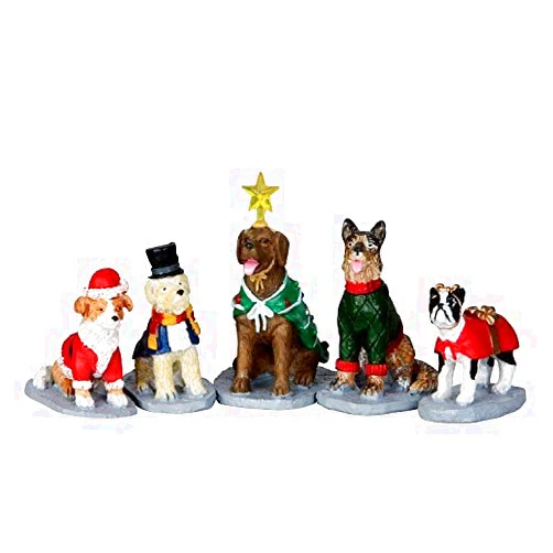 Lemax Village Collection Costumed Canines Set of 5 # 32126 by Lemax Village Collection