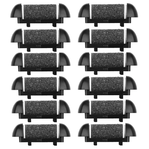 Generic 12 Pack Replacement Refill Rollers for Electric Foot File Callus Remover Pedicure Kit Tools Grinding Roller Head for Hard Callus and Tough Dead Skin (12pcs Extra Coarse)