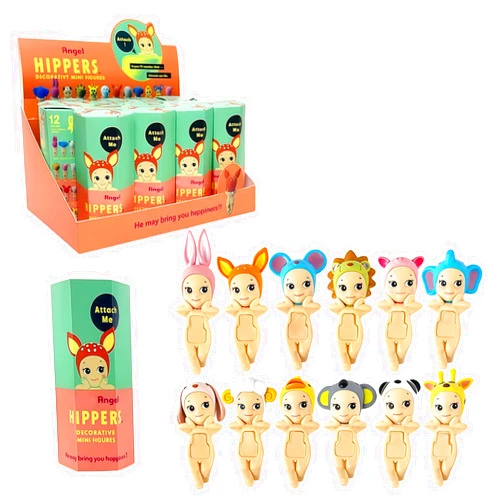 Fiveringox 12 Pack Angel Animal Hippers Series - Sonny Figure Phone Accessory Sealed Blind Box Set