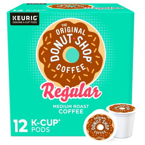 The Original Donut Shop Regular Keurig Single-Serve K-Cup Pods, Medium Roast Coffee, 12 Count