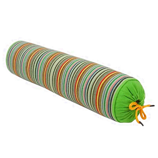 Levoberg Round Buckwheat Hull Pillow Neck Roll Pillow Cervical Support Pillow with Removable Cotton Cover for Sleeping