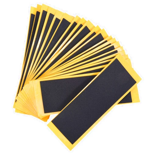FUDTRO 20Pcs/Lot Black Fingerboard Deck Uncut Tape Stickers Black Foam Grip Tape Stickers 38mmx110mm