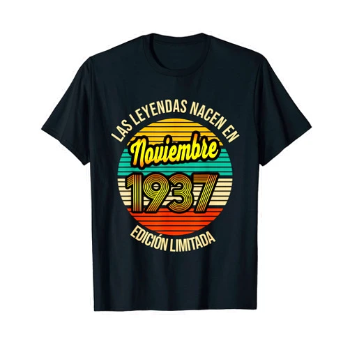 Regalo de 84 cumpleaños y leyenda Las Leyendas nacen en Noviembre 1937 84 Años Noviembre 1937 T-Shirt
