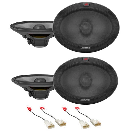 Alpine R 6x9 Front+Rear Speaker Replacement Kit for 2002-06 Toyota Camry