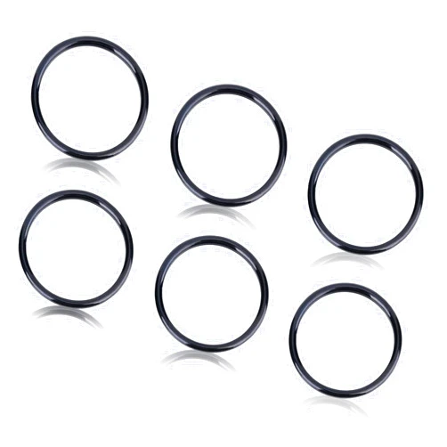 BFLCTGCF H-553 Flushometer Valve Tailpiece O-Ring Replacement 5308696 / P6000-C31 / A912809-0070A, for Zurn, Sloan, Royal/Regal.(6PCS), Black