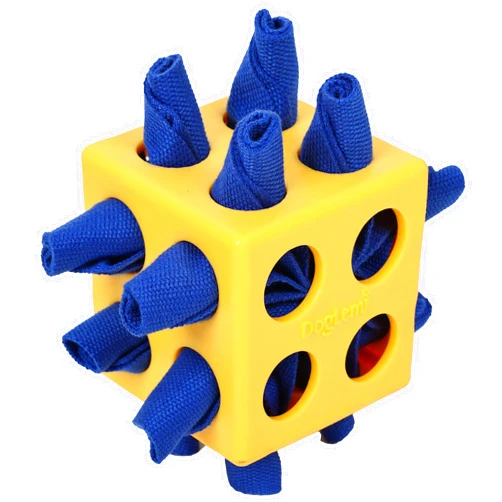 Duuclume Interactive Puzzle Dog Toys Encourage Natural Foraging Skills, Durable Dog Enrichment Toys Snuffle Cube Cloth Strip with Hide and Seek Food, Slow Feeder for Mind Stimulate and Stress Relief