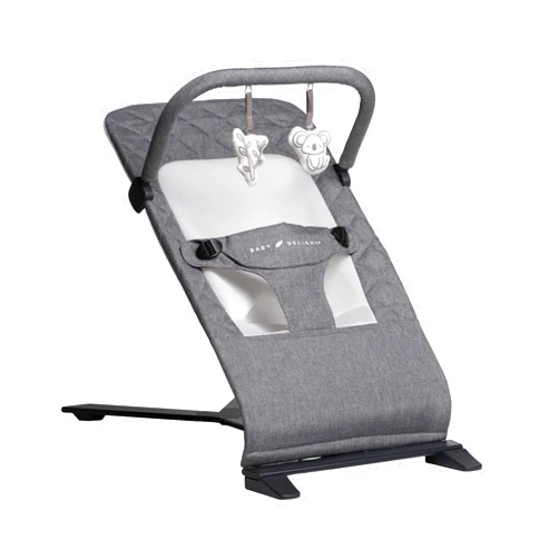 Baby Delight Alpine Deluxe Portable Bouncer | Infant | 0 – 6 months | Charcoal Tweed