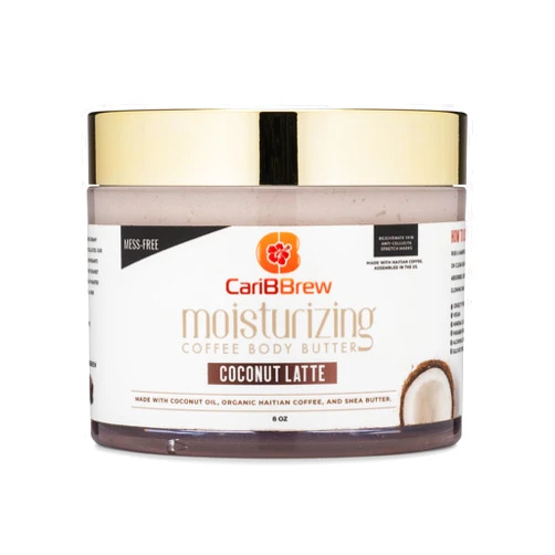 Caribbrew Coconut Latte Body Butter - Ultra Moisturizing, All-Natural Skincare with Coconut Oil, Shea Butter, and Haitian Coffee Extract