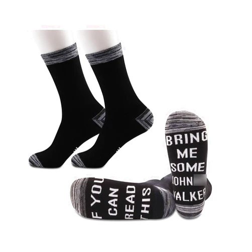 JXGZSO 2 Pairs Alcohol Lover Socks Whiskey Gift If You Can Read This Bring Me Some Drink Socks