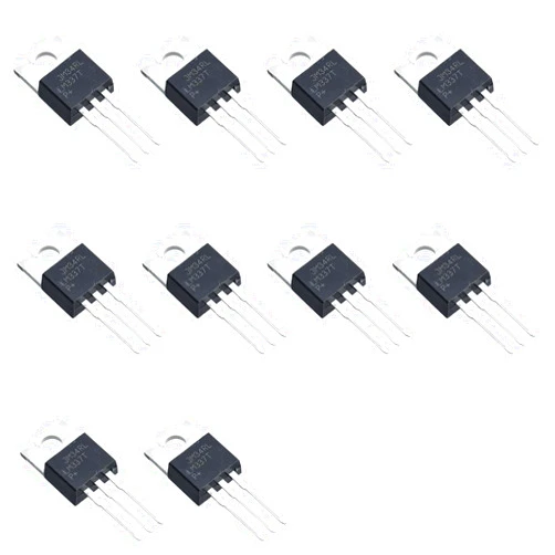 Bridgold 10pcs LM337T LM 337T 3-Terminal Negative Adjustable Output Voltage Regulator,1.5A,TO-220AB.
