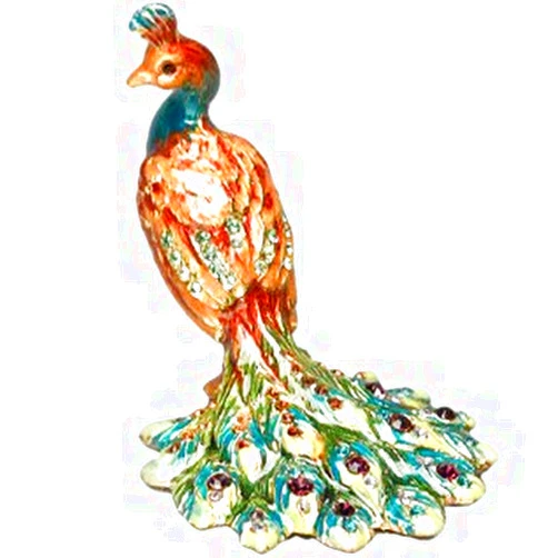 Jay Strongwater Mini Peacock Figurine