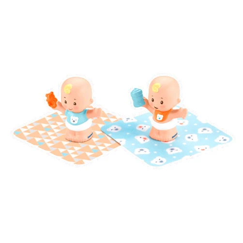 Fisher-Price Little People Snuggle Twins Figure Set for Toddlers, Blonde