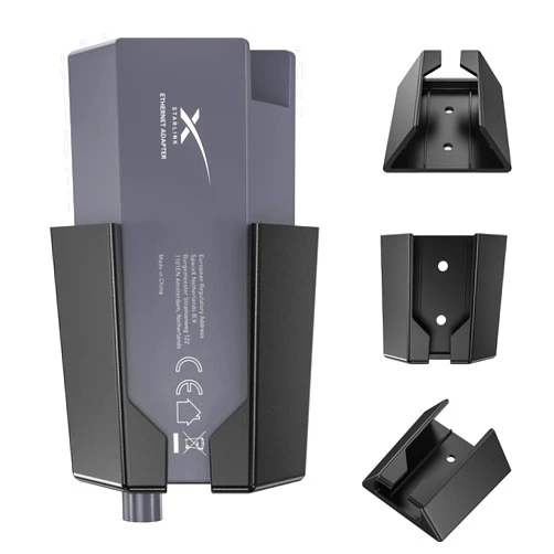 XLTTYWL StarLink Ethernet Adapter Mount, Star Link Internet Kit Satellite Brackets Stability ABS Mounting Kit for Starlink Ethernet Adapter(Black)