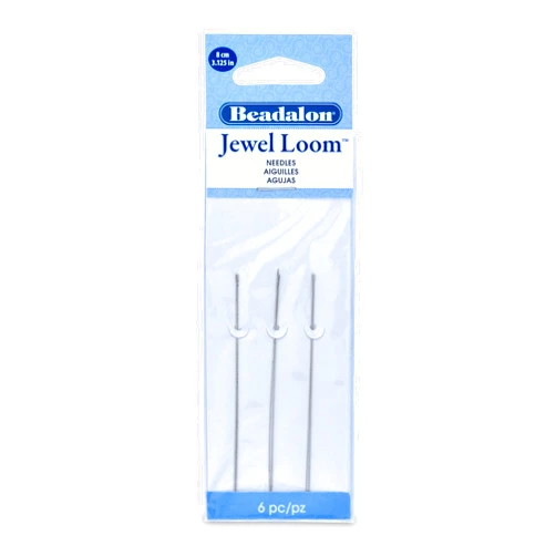 Beadalon Artistic Wire 701S-500 Beadalon 6-Piece Jewel Loom Needles Set, 3.125-Inch,Silver