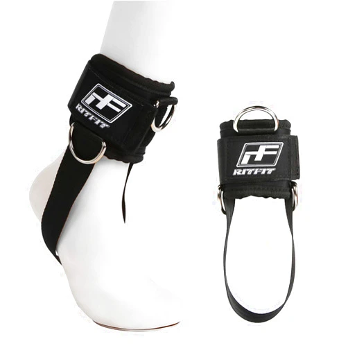 RitFit Kickback Ankle Straps Padded Ankle Strap for Cable Machine,Strong Hook and Loop,Reinforced 3 D-Ring, Adjustable Comfort fit Neoprene - Premium Ankle Cuffs to Enhance Abs, Glute & Leg Workouts