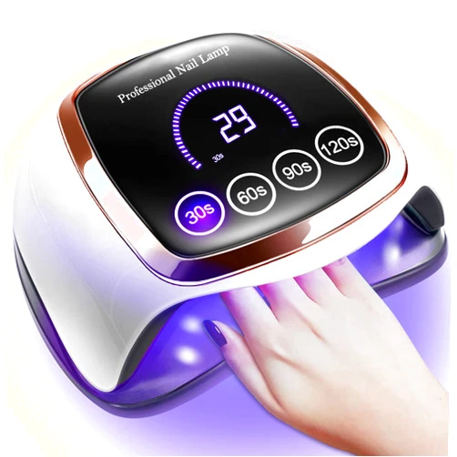 Gugusure UV LED Nail Lamp, 180W Nail Dryer for Gel Polish with LCD Display, Auto Sensor and 4 Timer Settings, Professional Gel Curing Lamp Gel Polish Light with 42 LED Beads for Salon and Home
