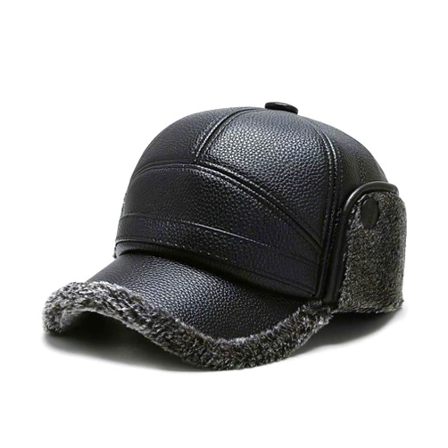 Fgbetcv Winter for Men Outdoor Hat, Warm Sport Golf Baseball Cap,Adjustable Men's Hat with Earflap,Winter Warm Hunting Hat