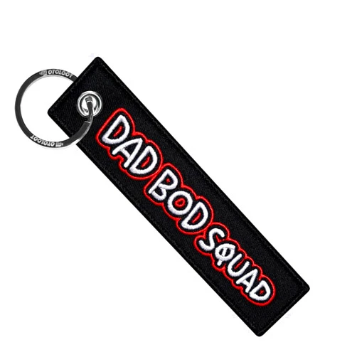 MotoLoot Keychain for Motorcycles, Scooters, Cars and Gifts (Dad Bod Squad)